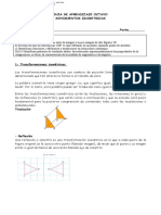 8° Año - Matemática - GUIA N°4 - Movimiento en El Espacio