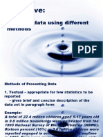 Objective:: Present Data Using Different Methods