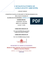 Study of Manufacturing of Formic Acid (Capacity 14000 MTPD)