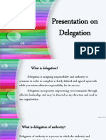 Presentation On Delegation