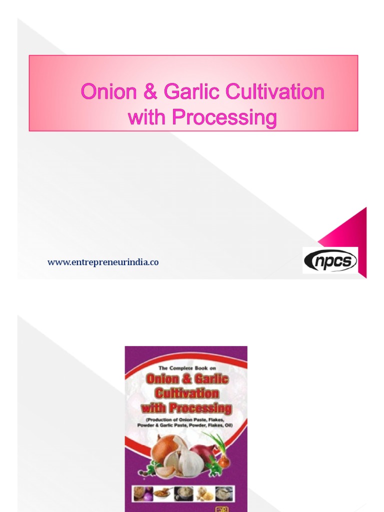 Complete Book On Onion Garlic Cultivation With Processing PDF PDF