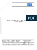 Piping Thickness Calculation for Steam Lines