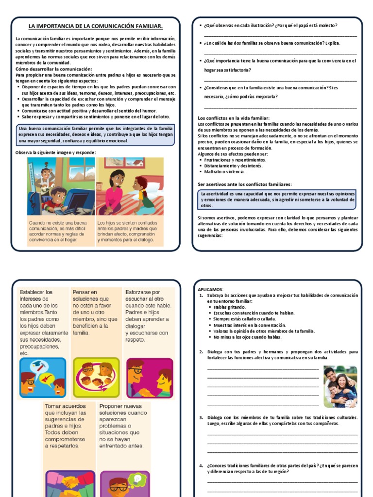 La Importancia de La Comunicación Familiar | PDF | Las emociones ...
