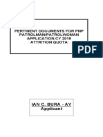 Pertinent Documents For PNP Patrolman. Front Page