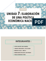 Elaboración de La Política Económica Nacional