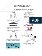 Taekwondo Team Fitness Test