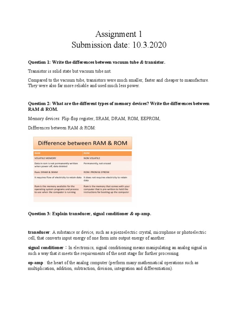 Assignment 1 Submission Date: 10.3.2020 | PDF