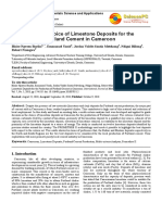 Optimizing The Choice of Limestone Deposits For The Production of Portland Cement in Cameroon