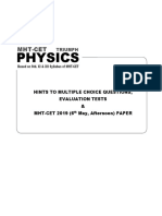 MHT Cet Physics Triumph STD 11th and 12th MCQ Hints1561551900 - PDF