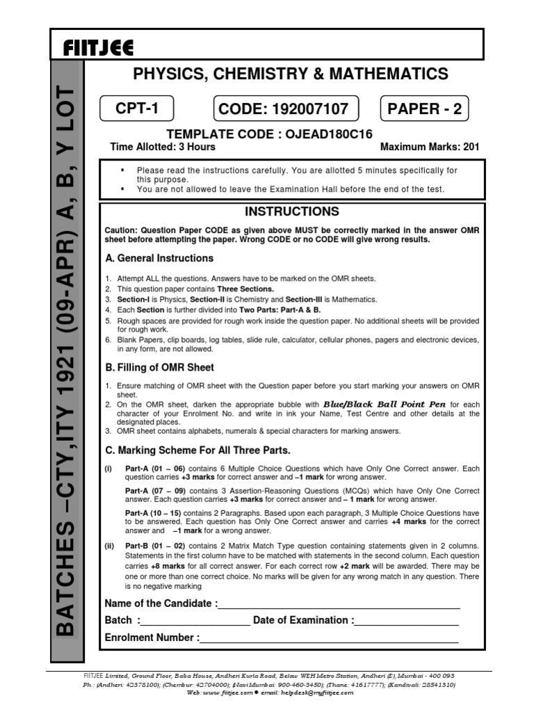 JEE Advanced Practice Exam | PDF | Friction | Force