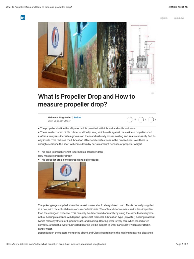 What Is Propeller Drop and How To Measure Propeller Drop? PDF