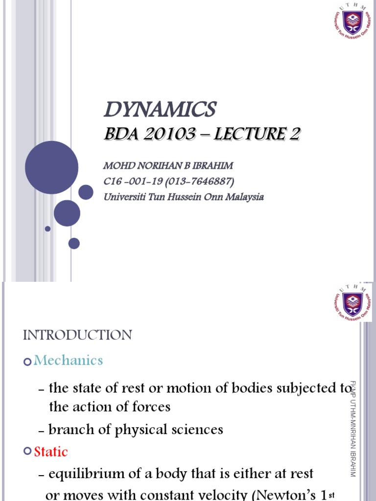 Lect2 - 2020 SEM2 1920 | PDF | Rotation Around A Fixed Axis | Kinematics