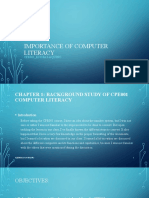Importance of Computer Literacy: CPE001 - ES11FA3-AQUINO