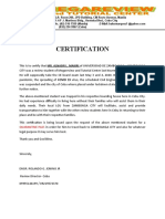 Certification: Tel. No.: (02) 516-7559 (Manila)