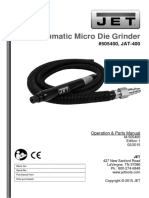 Pneumatic Micro Die Grinder: Operation & Parts Manual
