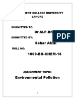 Dr.M.P.Bhatti Sehar Afzal 1009-BH-CHEM-16: Government College University Lahore