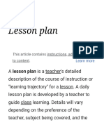 Lesson Plan - Wikipedia