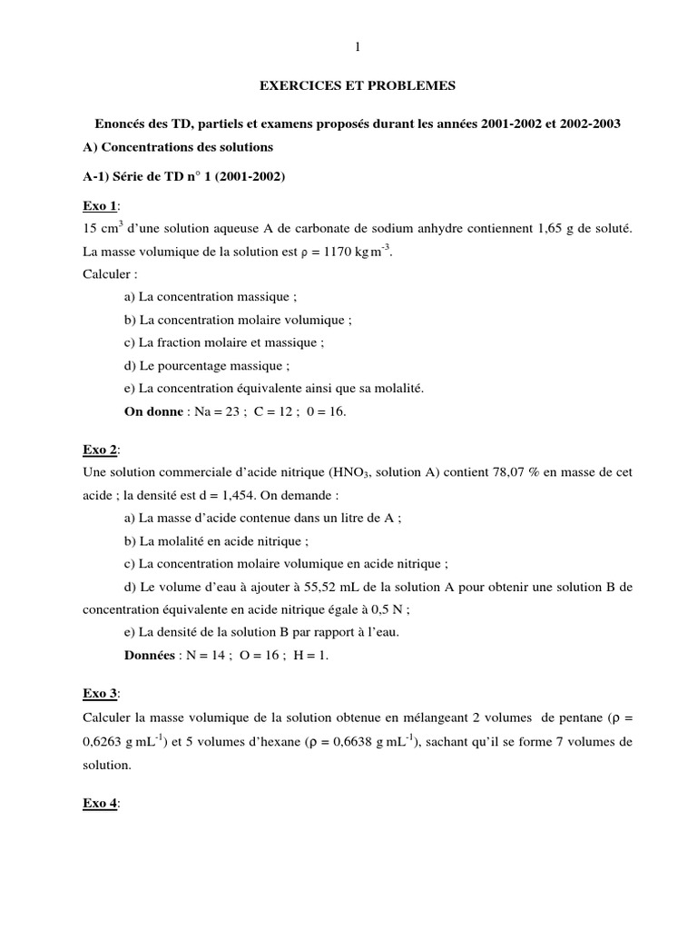 Pourquoi L acide Chlorhydrique Doit Etre Introduit En Exces Exercices Et Problèmes PDF | PDF | Peroxyde d'hydrogène | Dissociation  (chimie)