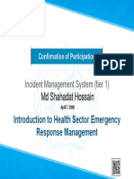 Incident Management System - ConfirmationOfParticipation