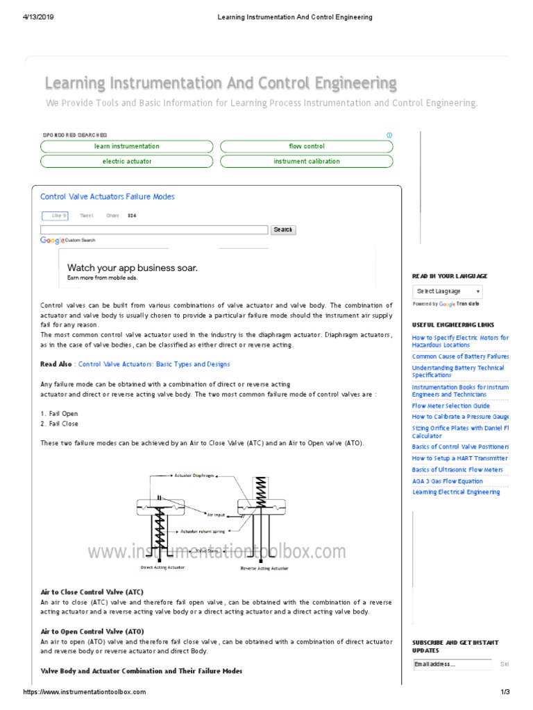 Learning Instrumentation and Control Engineering PDF | PDF | Valve ...