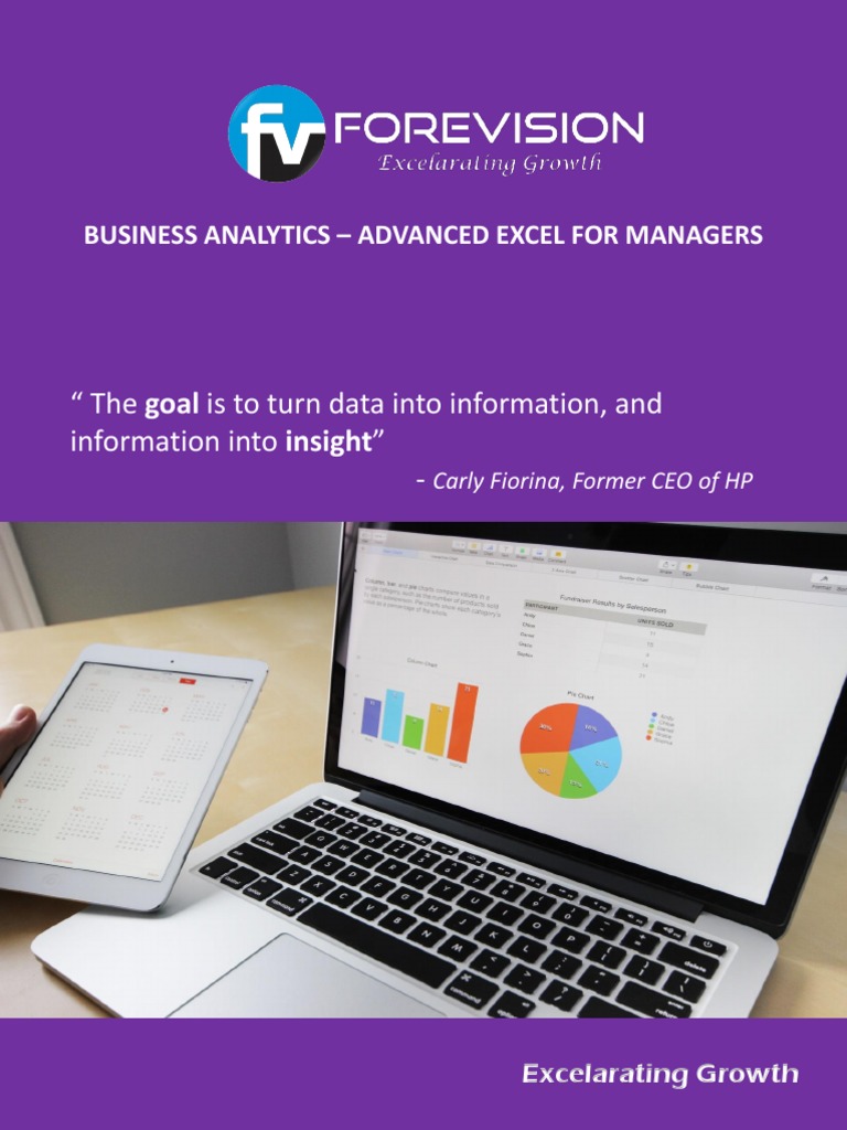 Advanced Excel For Managers | PDF | Microsoft Excel | Visual Basic For ...