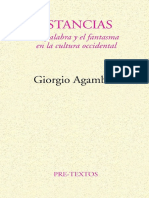 Estancias. La Palabra y El Fantasma en La Cultura Occidental (Giorgio Agamben) PDF