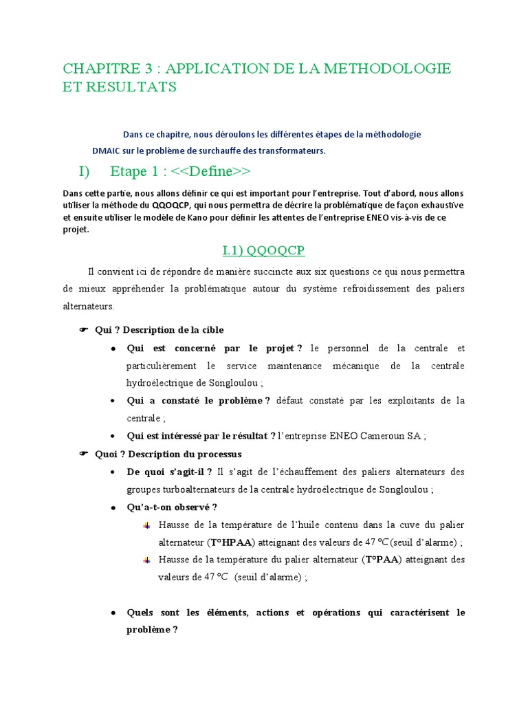 Application de La Methode Dmaic | PDF | Thermodynamique | Transfert ...