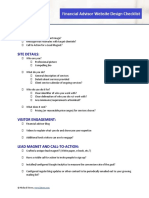 Financial Advisor Website Design Checklist PDF