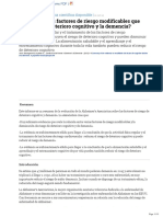 ¿Cuáles Son Los Factores de Riesgo Modificables Que Previenen El Deterioro Cognitivo y La Demencia