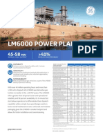 Lm6000 Power Plants: Simple Cycle Efficiency Simple Cycle Output