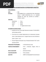 Modificación Del Presupuesto Analítico