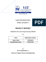 Project Report: Fake Note Detection (Python and Opencv)