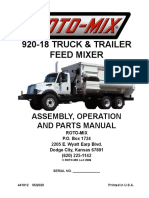 920-18 Truck & Trailer Feed Mixer: Assembly, Operation and Parts Manual
