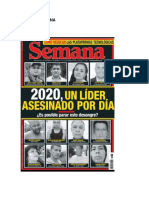 Revista Semana 18012020 Edicion 1968 2020 Un Lider Asesinado Por Dia