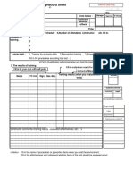 Training Record Sheet Excel Format NEW