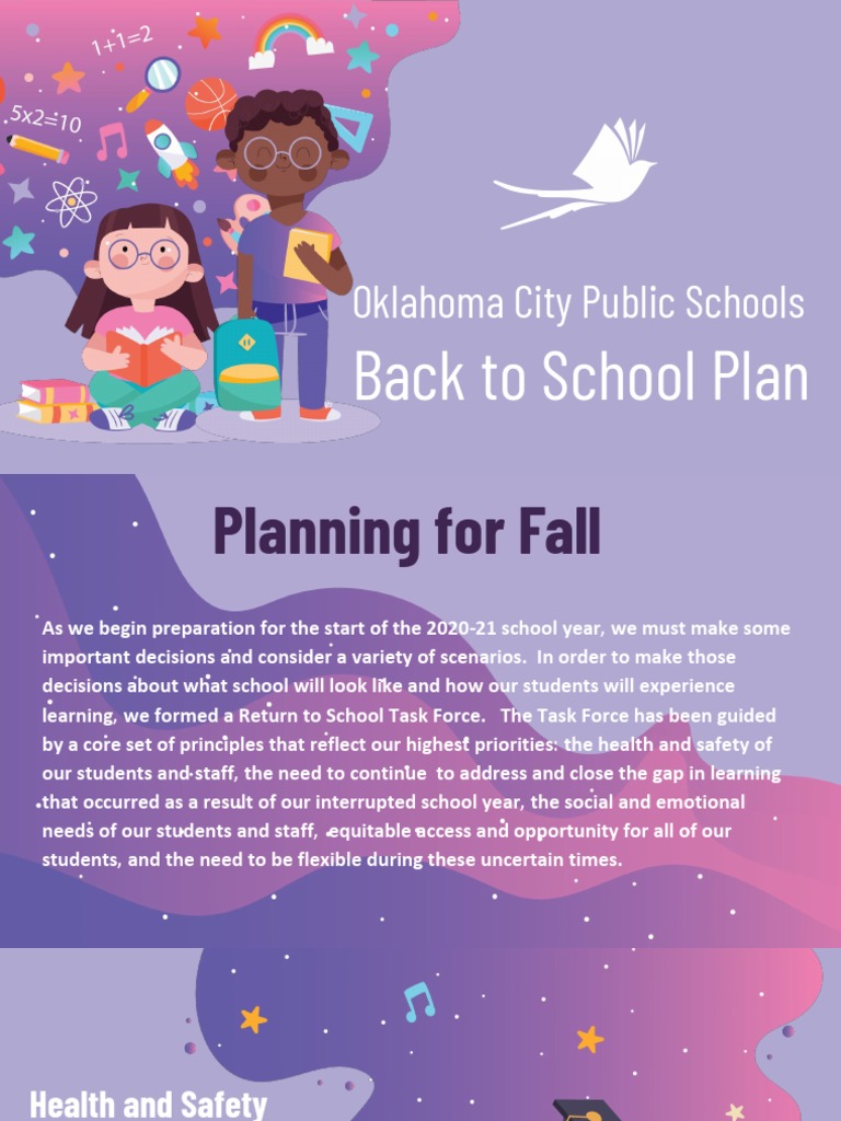 OKCPS Back To School Plan | PDF | Schools | Teachers