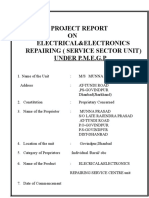 Project Report ON Electrical&Electronics Repairing (Service Sector Unit) Under P.M.E.G.P