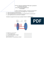 Evaluación de Matemáticas Funciones