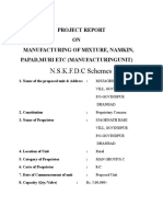 N.S.K.F.D.C Schemes: Project Report ON Manufacturing of Mixture, Namkin, Papad, Muri Etc (Manufacturingunit)