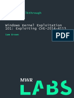 Windows Kernel Exploitation 101: Exploiting CVE-2014-4113: MWR Labs Walkthrough