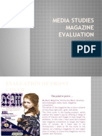 Media Studies Magazine Evaluation