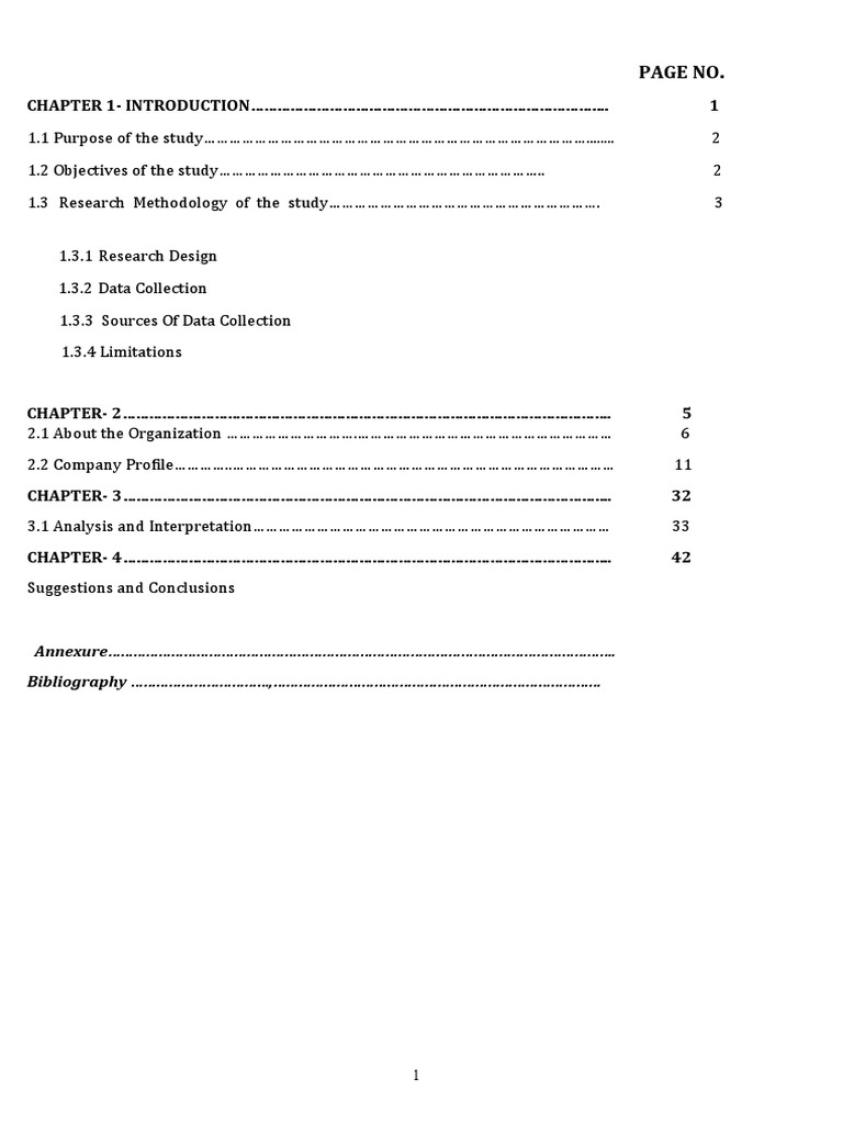 CHAPTER 1-INTRODUCTION . 1: Page No | PDF | Marketing Strategy | Brand