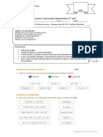 EVALUACION intermedia unidad 2 5° AÑO MATEMATICA 2019