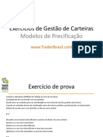 Exercícios Resolvidos de Gestão de Carteiras