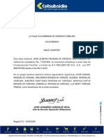 Certificado Grupo Familiar Colsubsidio PDF