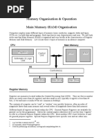 Memory Organisation & Operation Main Memory (RAM) Organisation