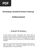 Developing A Standard Variety in Norway - Anna