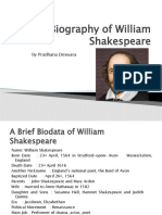 Biography of William Shakespeare