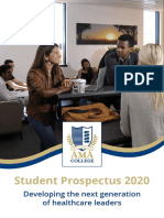 Student Prospectus 2020: Developing The Next Generation of Healthcare Leaders