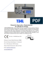 T34L MANUAL OPERACION, INSTALACION Y MANTENIMIENTO ESPAÑOL